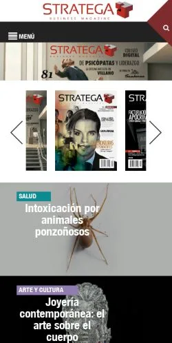 Anteprima del sito Stratega Magazine, media di Spagna per articoli sponsorizzati
