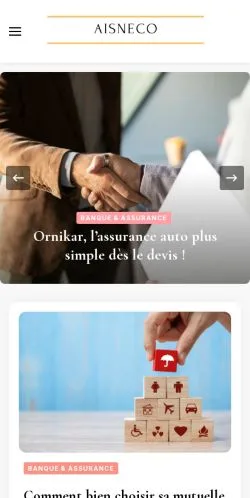 Anteprima del sito Aisneco, media di Francia per articoli sponsorizzati