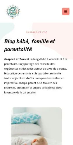 Anteprima del sito Gaspard et Zoe, media di Francia per articoli sponsorizzati