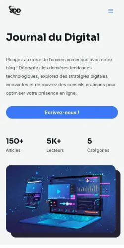 Podgląd witryny Journal Du Digital, medium z kraju Francja do artykułów sponsorowanych