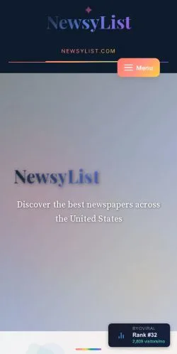 Voorbeeld van de site Newsylist, medium uit Verenigde Staten voor gesponsorde artikelen