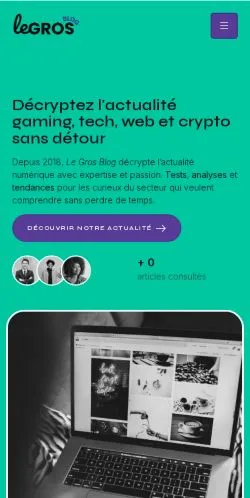 Podgląd witryny Le Gros Blog, medium z kraju Francja do artykułów sponsorowanych