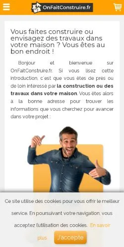 Anteprima del sito On Fait Construire, media di Francia per articoli sponsorizzati