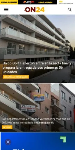 Aperçu du site Portal ON24, média de Argentine pour articles sponsorisés