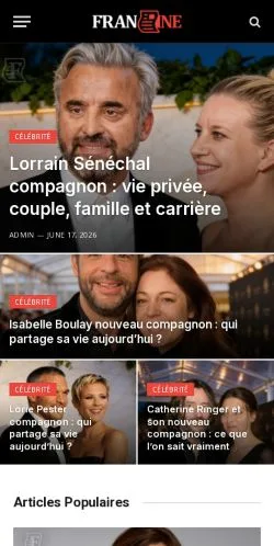 Anteprima del sito Franzine, media di Francia per articoli sponsorizzati