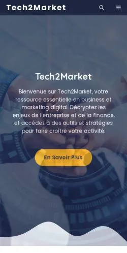 スポンサード記事向けのフランスメディア、Tech2Marketのサイトプレビュー