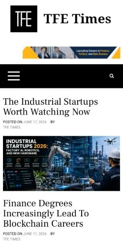 Forhåndsvisning av nettstedet TFE Times, medium fra USA for sponsede artikler