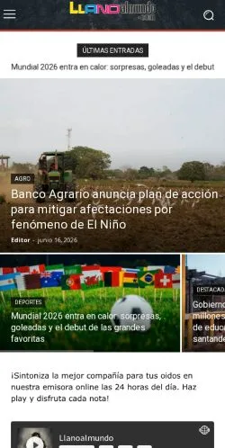 Podgląd witryny Llano al Mundo, medium z kraju Hiszpania do artykułów sponsorowanych