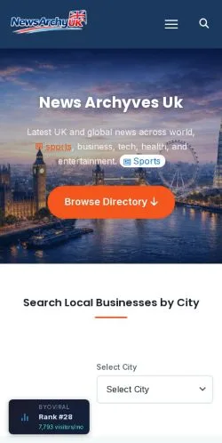 Anteprima del sito News Archyves Uk, media di Stati Uniti per articoli sponsorizzati