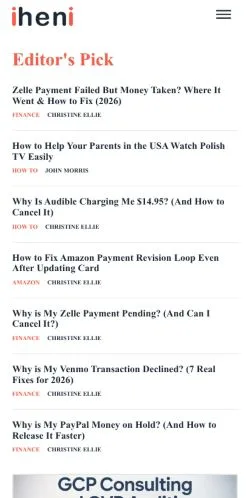Aperçu du site iHeni, média de États-Unis pour articles sponsorisés