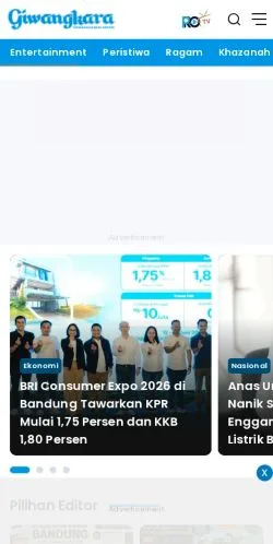 Sponsorlu makaleler için Endonezya medyası Giwangkara sitesinin önizlemesi