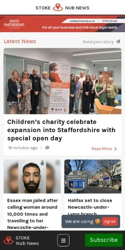 Podgląd witryny Stoke Nub News, medium z kraju Wielka Brytania do artykułów sponsorowanych