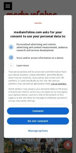 Anteprima del sito Media Infoline, media di Stati Uniti per articoli sponsorizzati