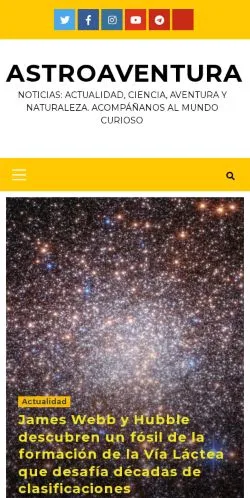 스폰서 기사용 스페인 매체 AstroAventura 사이트 미리보기