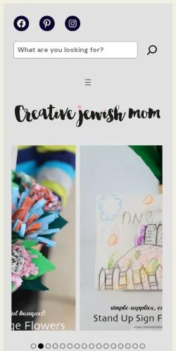 Anteprima del sito Creative Jewish Mom, media di Stati Uniti per articoli sponsorizzati