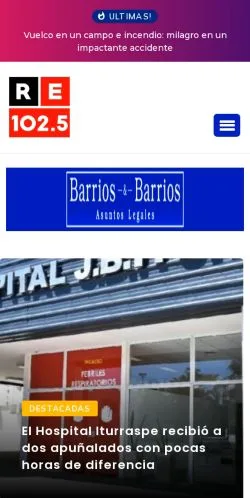 Anteprima del sito Radio Estación 102.5, media di Argentina per articoli sponsorizzati