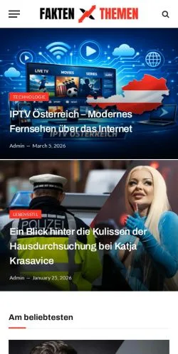 Anteprima del sito Fakten Themen, media di Germania per articoli sponsorizzati