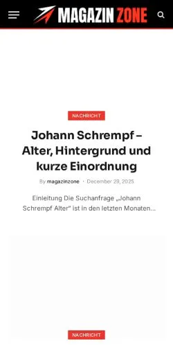 Anteprima del sito Magazin Zone, media di Germania per articoli sponsorizzati