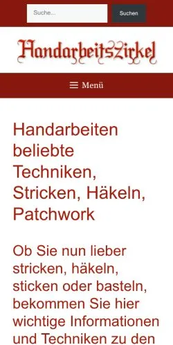 Anteprima del sito Handarbeitszirkel, media di Germania per articoli sponsorizzati