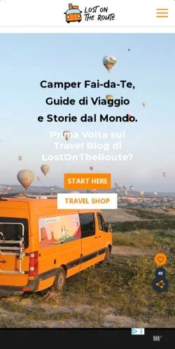 Anteprima del sito Lost on the Route, media di Stati Uniti per articoli sponsorizzati
