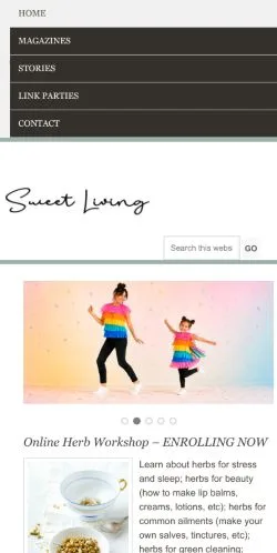 Anteprima del sito Sweet Living Magazine, media di Stati Uniti per articoli sponsorizzati