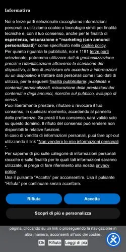 Anteprima del sito Lifestyle Made in Italy, media di Italia per articoli sponsorizzati