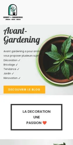 Anteprima del sito Avant-Gardening, media di Francia per articoli sponsorizzati