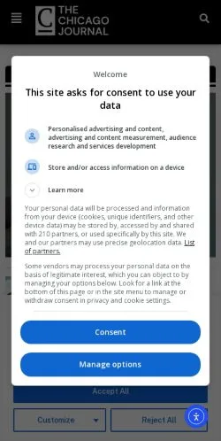 スポンサード記事向けのアメリカ合衆国メディア、The Chicago Journalのサイトプレビュー
