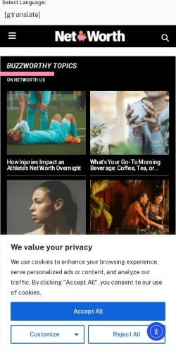 Vista previa del sitio Net Worth News, medio de Estados Unidos para artículos patrocinados