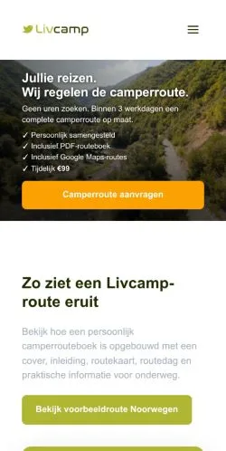 Anteprima del sito Livcamp, media di Paesi Bassi per articoli sponsorizzati