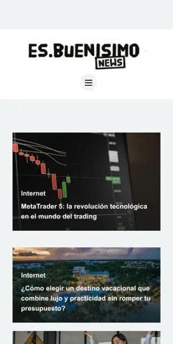 Podgląd witryny Esbuenisimo News, medium z kraju Hiszpania do artykułów sponsorowanych