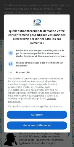 Anteprima del sito Quelle Est La Différence, media di Francia per articoli sponsorizzati