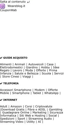 Anteprima del sito Weareblog, media di Italia per articoli sponsorizzati