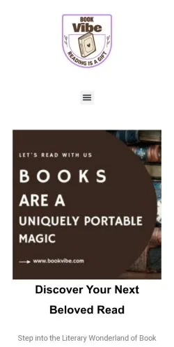 Vorschau der Website Book Vibe, Medium aus Vereinigte Staaten für gesponserte Artikel