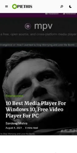 Aperçu du site Piethis, média de États-Unis pour articles sponsorisés