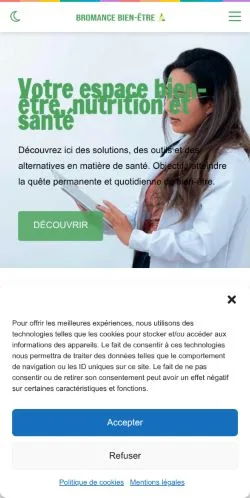 Anteprima del sito Bromance Bien-Être, media di Francia per articoli sponsorizzati