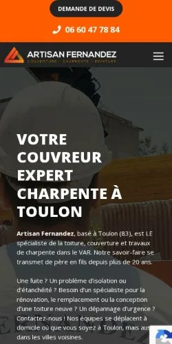 Anteprima del sito Artisan Fernandez, media di Francia per articoli sponsorizzati