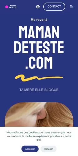 스폰서 기사용 프랑스 매체 Maman Deteste 사이트 미리보기
