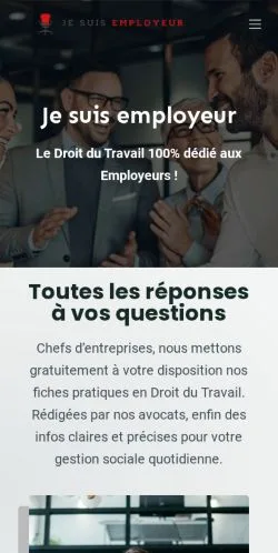 Anteprima del sito Je Suis Employeur, media di Francia per articoli sponsorizzati