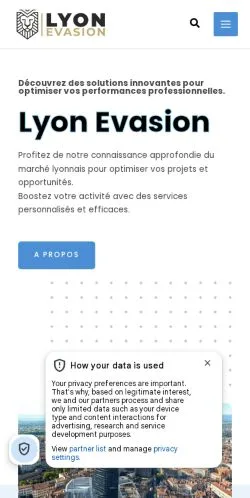 Podgląd witryny Lyon Evasion, medium z kraju Francja do artykułów sponsorowanych