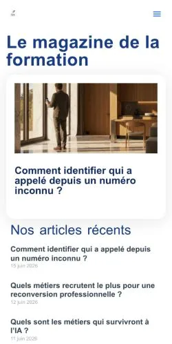 Aperçu du site ARC Formation, média de France pour articles sponsorisés