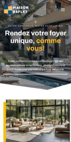 스폰서 기사용 프랑스 매체 Maison Reflet 사이트 미리보기
