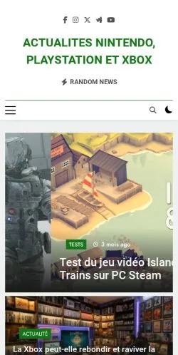 스폰서 기사용 프랑스 매체 Actualités Nintendo PlayStation Xbox 사이트 미리보기