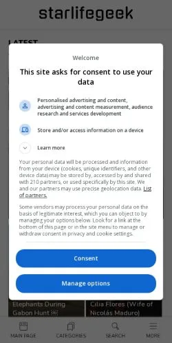 Anteprima del sito Star Life Geek, media di Stati Uniti per articoli sponsorizzati