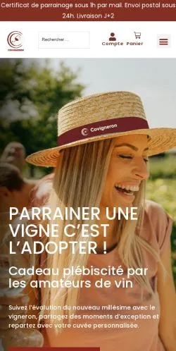 スポンサード記事向けのフランスメディア、Covigneronのサイトプレビュー