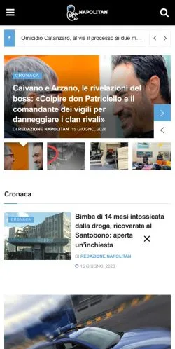 Preview of the Napolitan website, a media outlet in Italy for sponsored articles