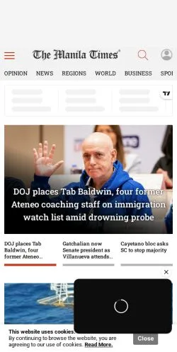 Anteprima del sito The Manila Times, media di Stati Uniti per articoli sponsorizzati