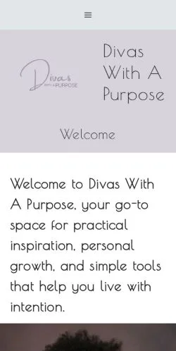 Vista previa del sitio Divas With A Purpose, medio de Estados Unidos para artículos patrocinados