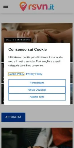 Vista previa del sitio Rsvn, medio de Italia para artículos patrocinados