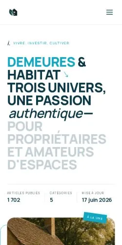 Anteprima del sito La Maison de l'Immobilier, media di Francia per articoli sponsorizzati